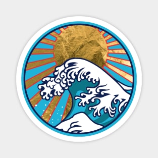 Golden Great Wave off Kanagawa Magnet